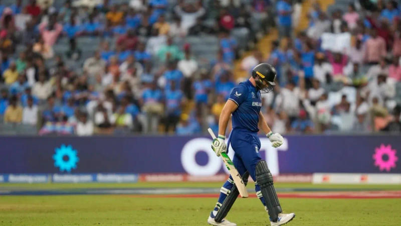 Jos Buttler walks off after being dismissed