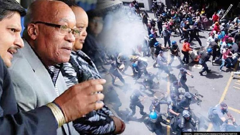 jacob zuma, gupta brothers, south africa riots