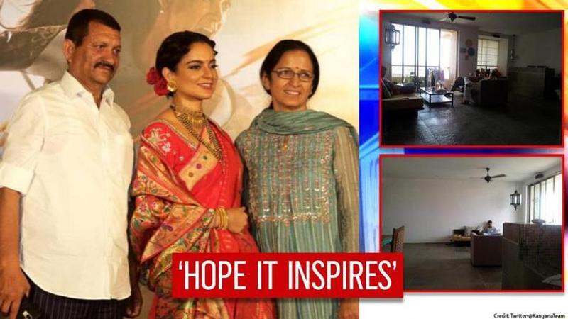 Kangana Ranaut transforms 'parents' Mumbai home, says 'they are more than happy'