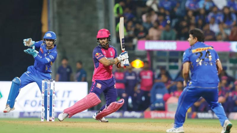 Riyan Parag against Mumbai Indians