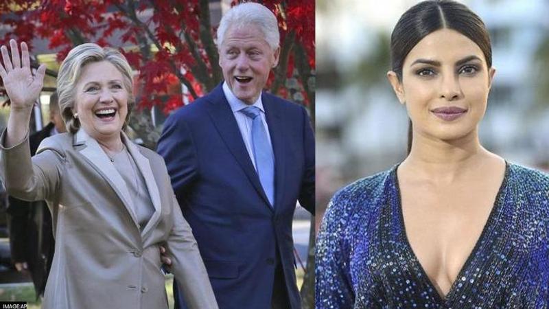 Bill Clinton, Hillary Clinton, Priyanka Chopra