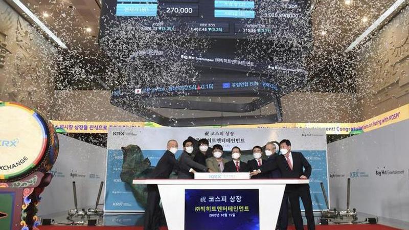 Shares in firm behind SKorean hit BTS soar in trading debut