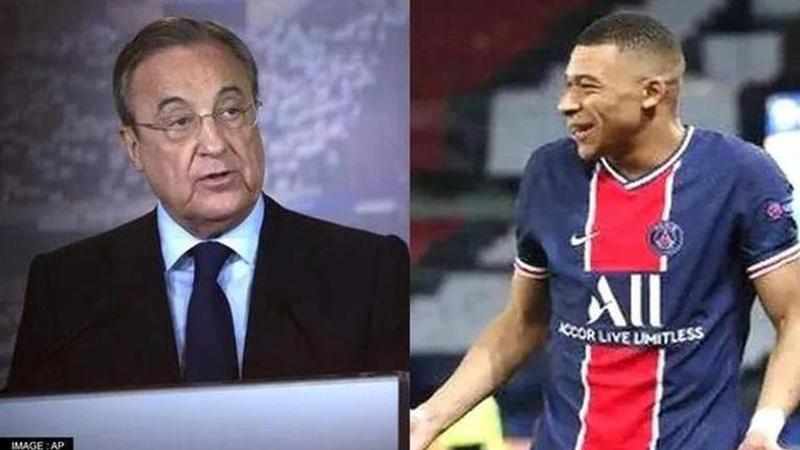 Kylian Mbappe and Real Madrid chief Florentino Perez