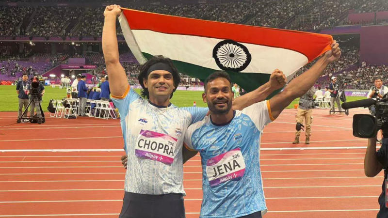 Neeraj Chopra and Kishore Kumar Jena