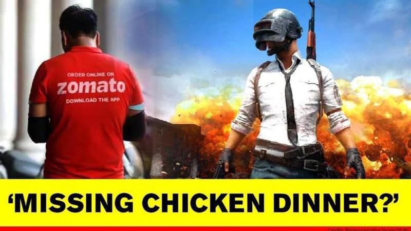 Zomato India takes a jibe on PUBG fans, asks them if they're missing 'chicken dinner'