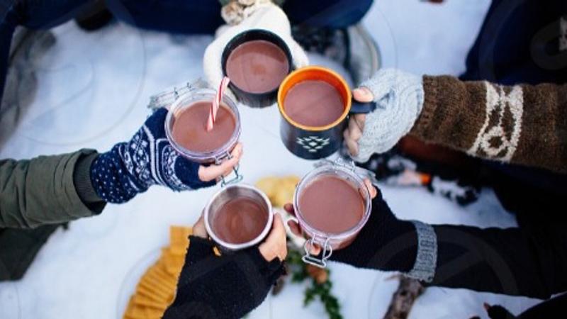 Hot chocolate in winters
