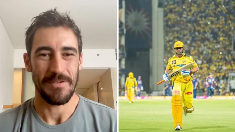 Mitchell Starc and MS Dhoni