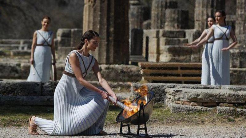 Olympic Flame is lit, marking start of build-up to Tokyo 2020