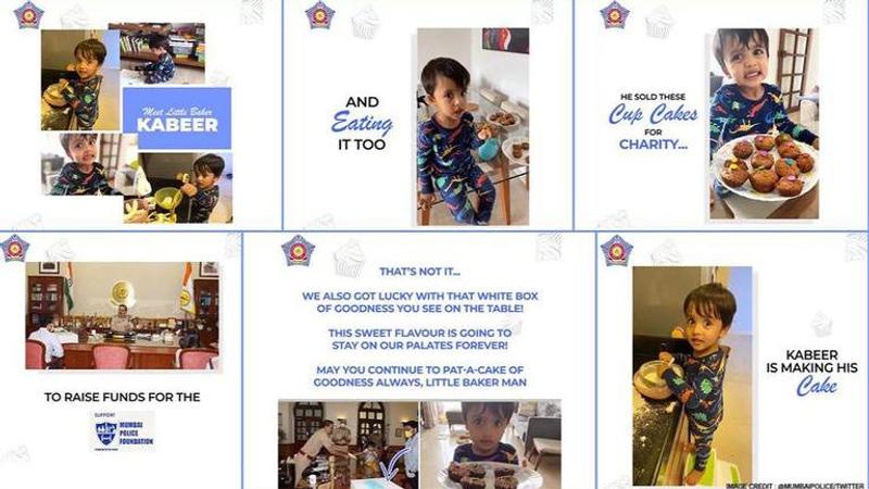 Good News: 3-year-old baker donates Rs 50,000 to Mumbai Police amid COVID-19 crisis