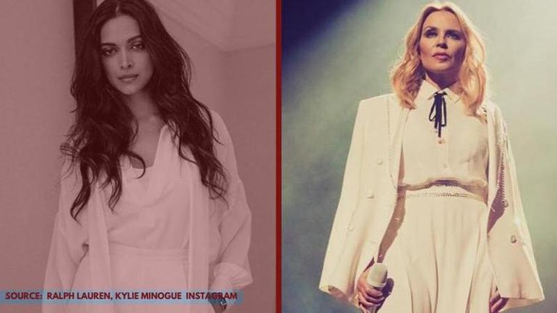 Deepika Padukone or Kylie Minogue; who wore the stunning white pantsuit better?