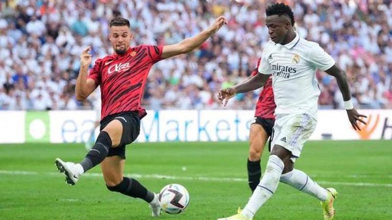 Vinicius Junior in action against Mallorca