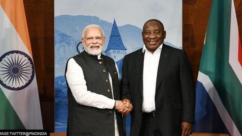 G7 Summit: PM Modi holds talks with S African President in Germany; talks trade, defence