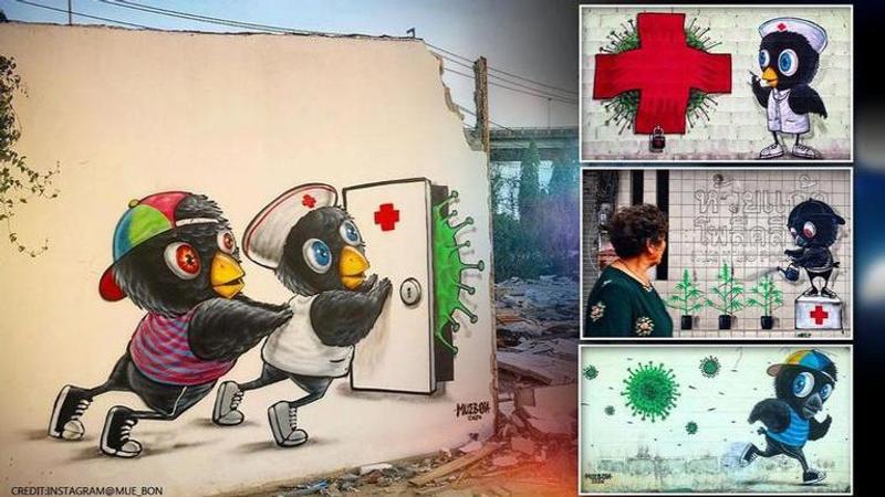 COVID-19: Thai street artist Mue Bon pays tribute to healthcare workers. See pics