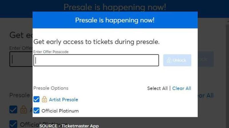 how to buy presale tickets on ticketmaster