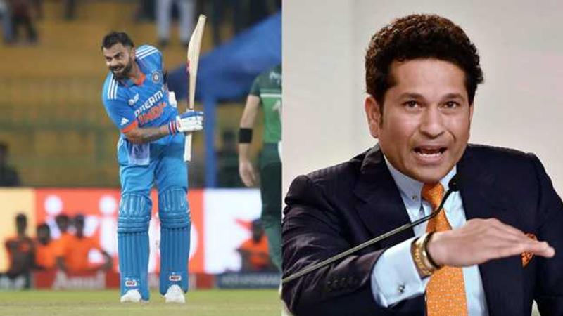 Virat Kohli and Sachin Tendulkar