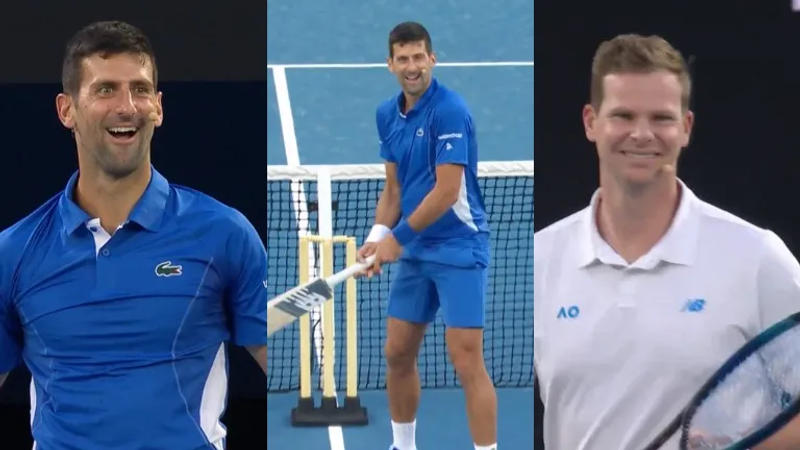 Novak Djokovic and Steve Smith