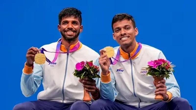 Satwiksairaj Rankireddy and Chirag Shetty at Asian Games