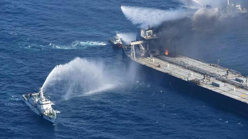 Fire on board oil tanker brought under control with India's help: Lankan Navy