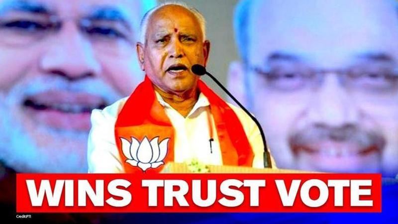 BS Yediyurappa wins trust vote against no-confidence motion in Karnataka Assembly