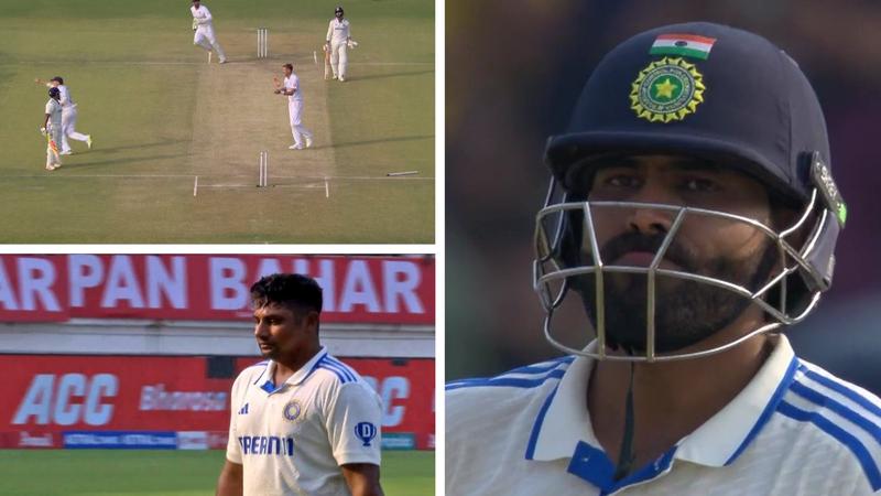 Ravindra Jadeja and Sarfaraz Khan involved in horrible mix-up