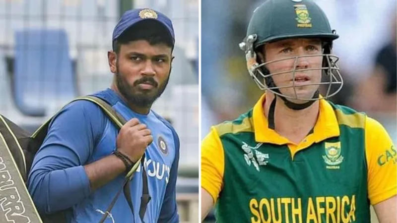 Sanju Samson and AB de Villiers 