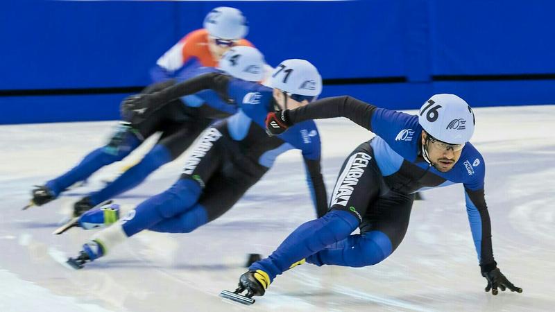 Akshay Aradhya won a pair of Khelo India Winter Games short-track gold medals in the 17 years-plus men’s category at the NDS sports complex in Leh.