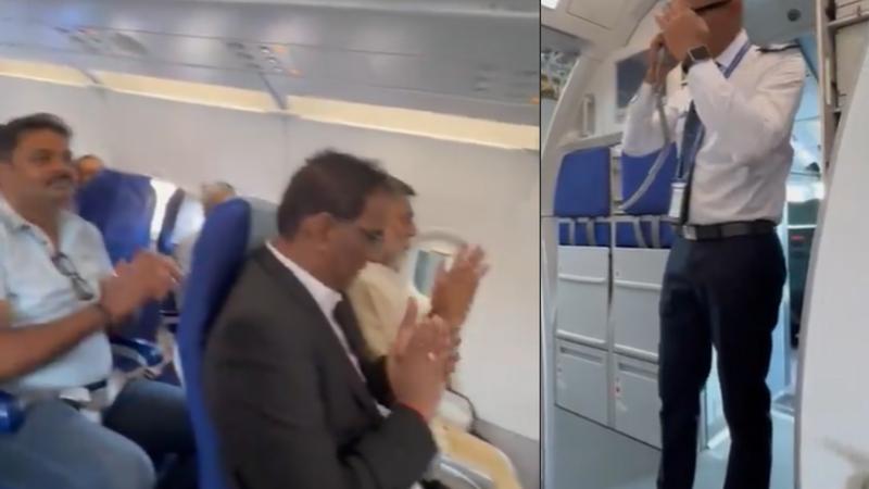 Union Minister Nitin Gadkari Receives Warm Welcome on IndiGo Flight