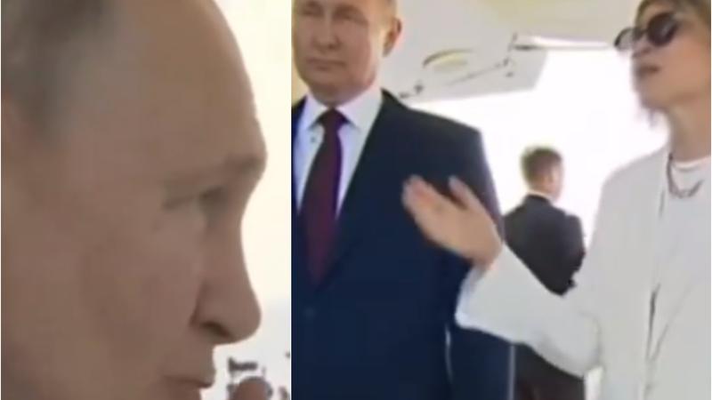 Putin's gesture during national anthem goes viral