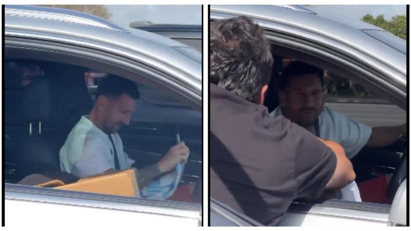 Fans Reacted After Messi Signs A Jersey In Traffic 