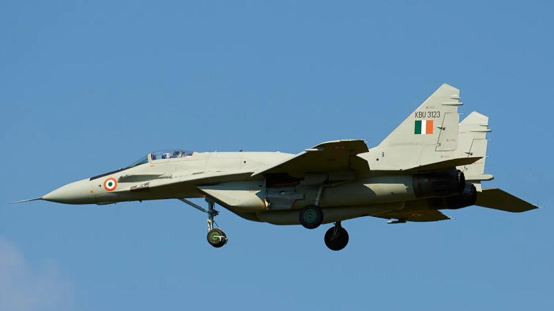 An IAF MiG-29 upg fighter jet.