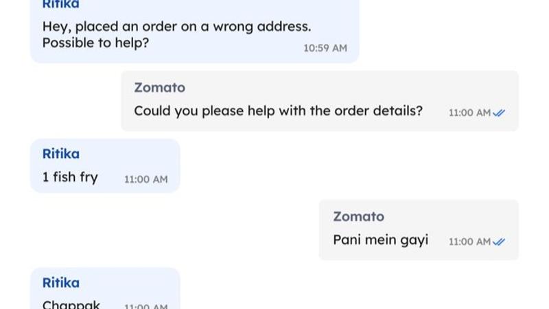 Zomato Enters The “Ek Machhli, Paani Me Gayi” Viral Trend