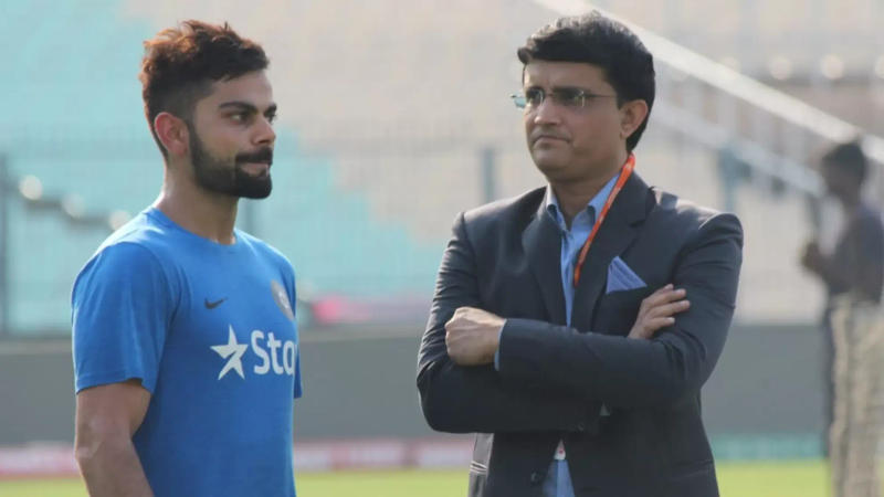 Virat Kohli and Sourav Ganguly