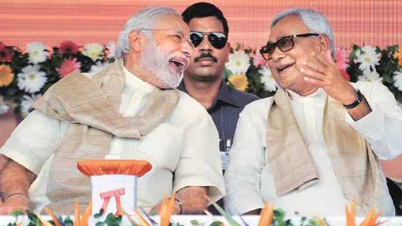 Modi with Nitish 