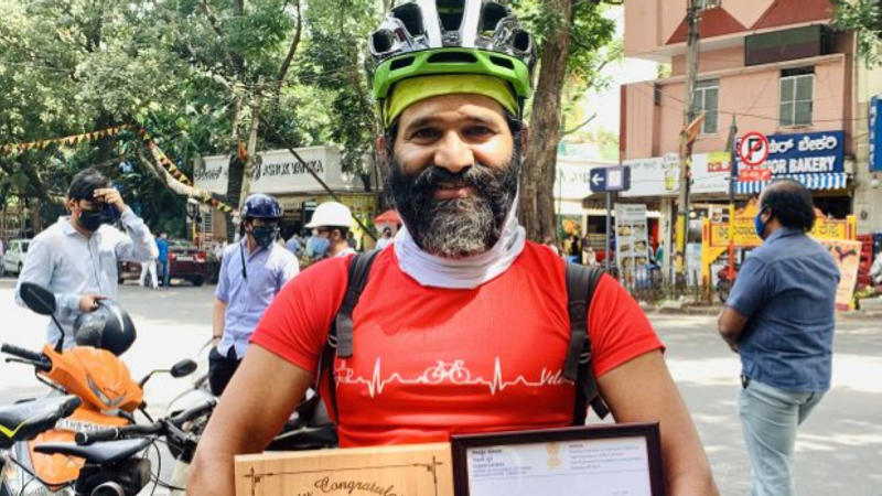 Cyclist Anil Kadsur