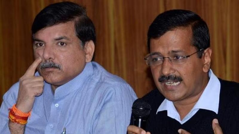 Sanjay Singh and Arvind Kejriwal