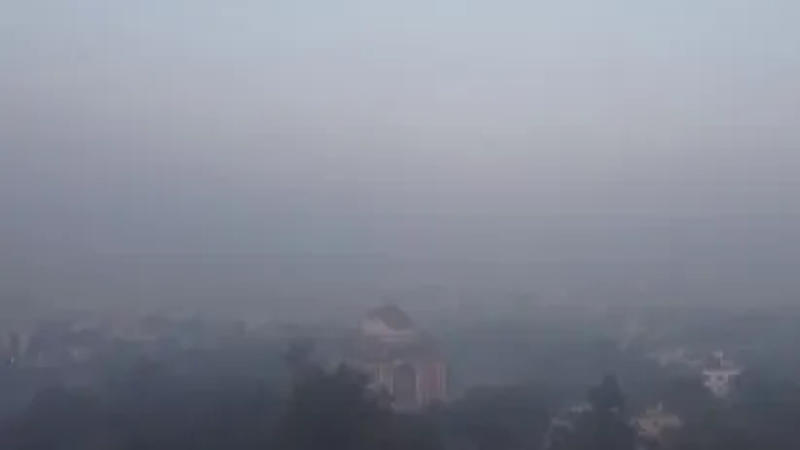 A layer of fog covers the National Capital as the cold wave grips the city.