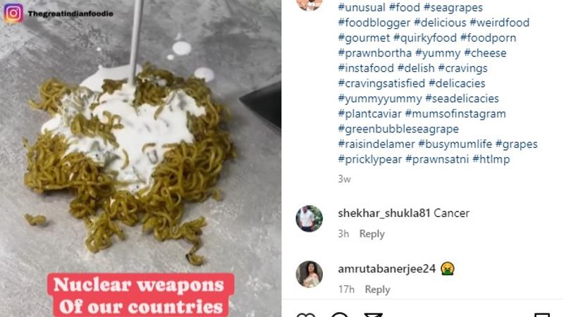 The fusion of beloved Maggi noodles with vanilla ice-cream viral