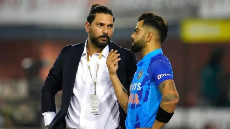 Virat Kohli with Yuvraj Singh