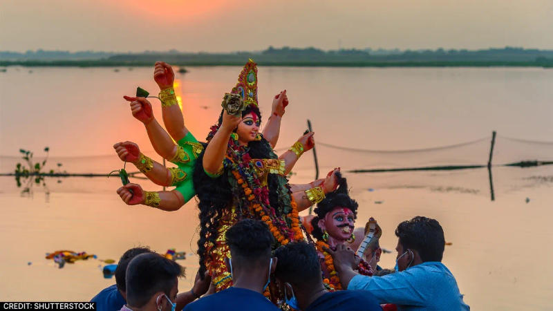 Representative Image of Goddess Durga immersion 