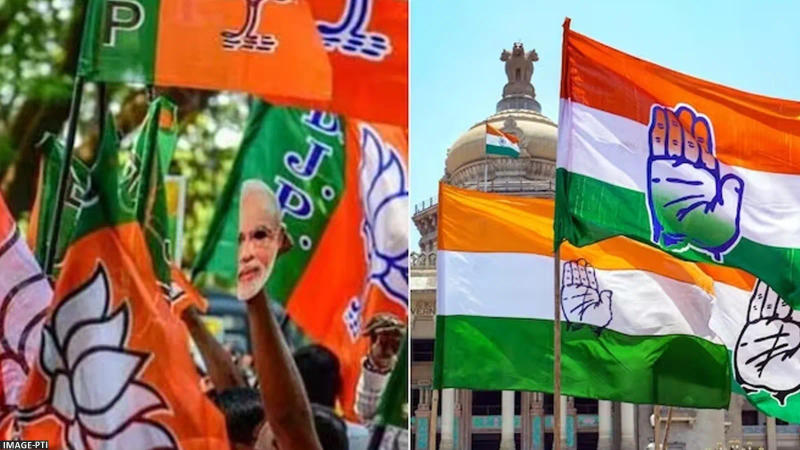 Congress BJP flags 