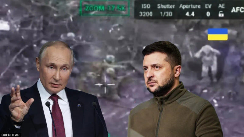 Russian President Vladimir Putin and Ukrainian President Volodymyr Zelenskyy