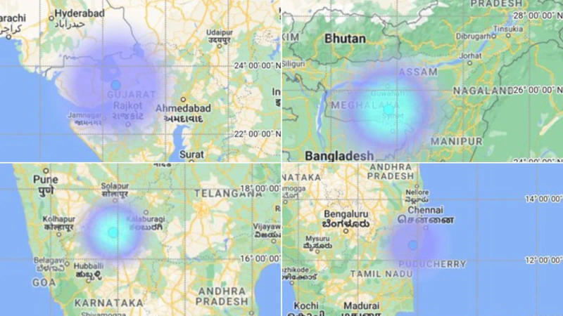 Multiple earthquakes rock four states in India within a few hours