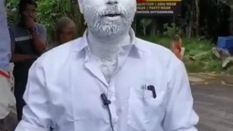 An unconventional protest by Kollam's BJP member in response to Kerala Police's arrests for black flag waving and black attire in areas hosting Chief Minister Pinarayi Vijayan's outreach program