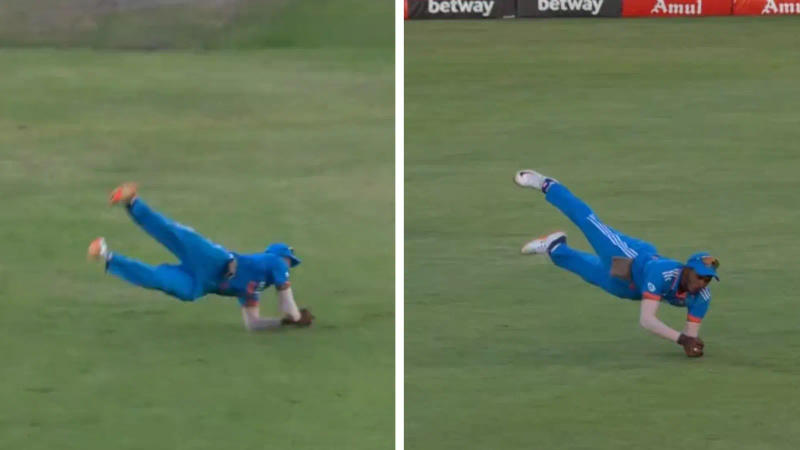 Sai Sudharsan takes sensational catch in 3rd ODI vs SA