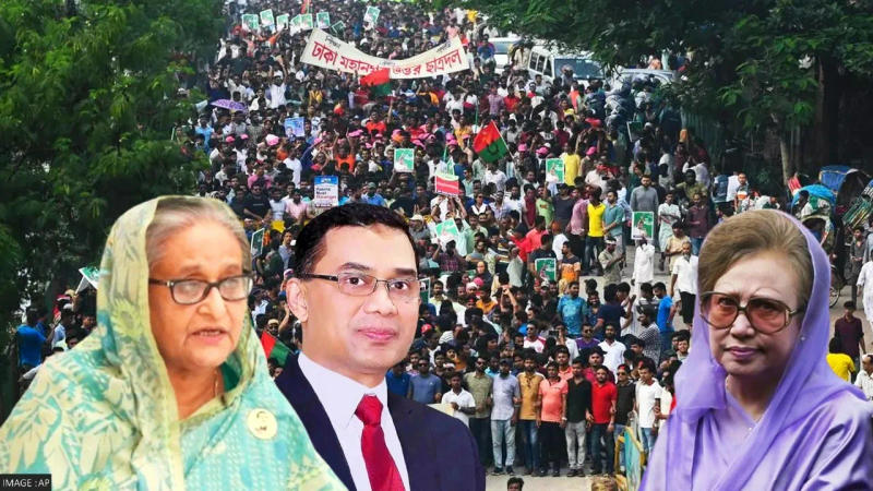 Bangladesh Prime Minister Sheikh Hasina, acting Chairman Tarique Rahman and Former Bangladesh Prime Minister Khaleda Zia