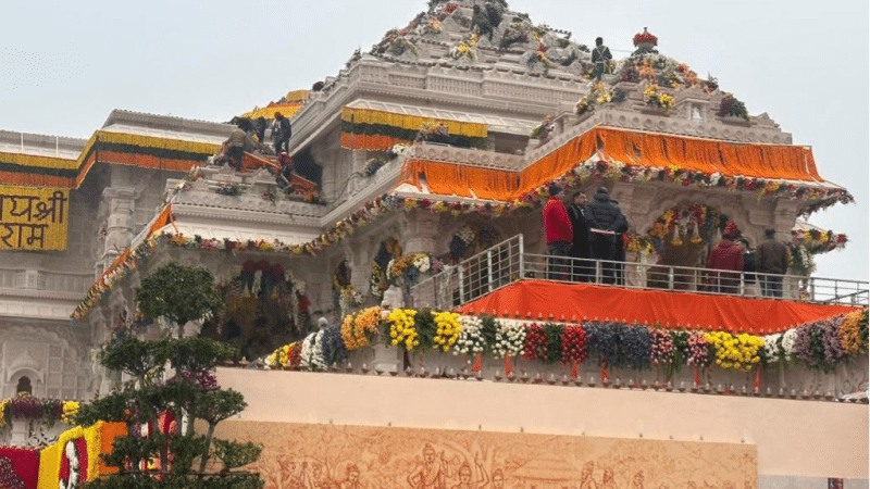 Ayodhya's Ram Mandir decorated with flowers ahead of pran pratishtha ceremony 