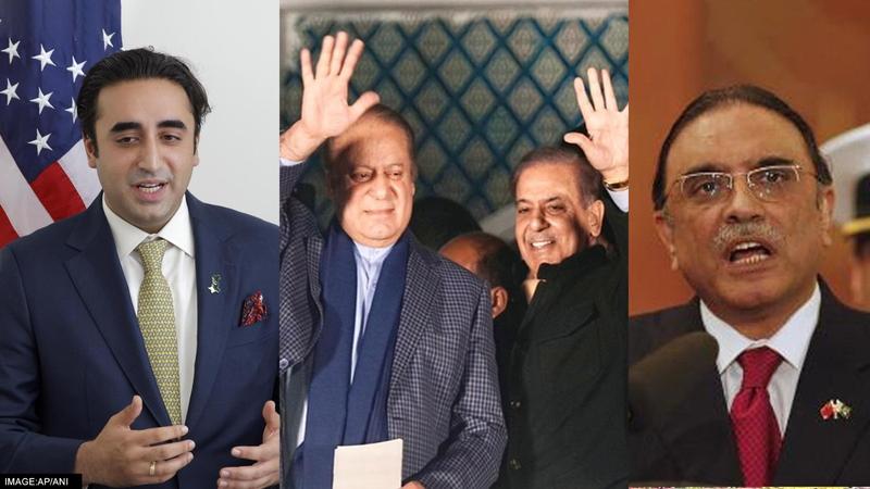 Pakistan's Former Foreign Minister Bilawal Bhutto Zardari, Former Prime Ministers Nawaz Sharif, Shehbaz Sharif and Former President Asif Ali Zardari