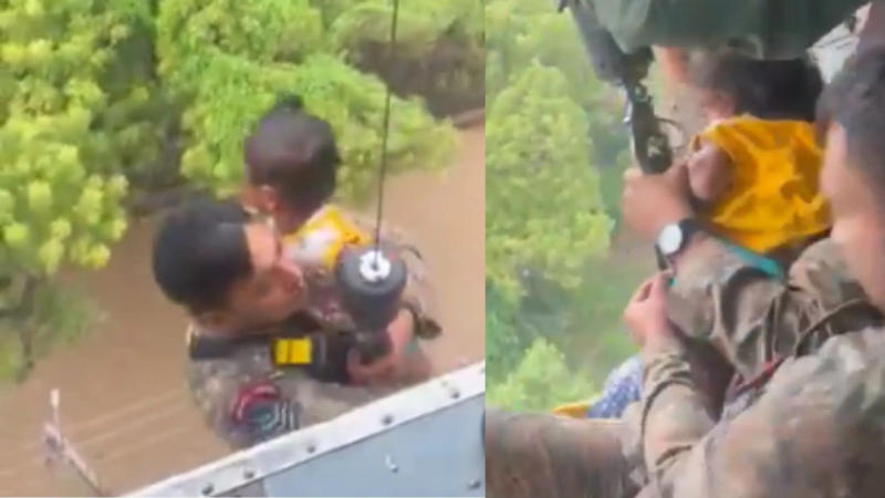 IAF’s special forces rescue pregnant woman & baby as flood-crisis persists