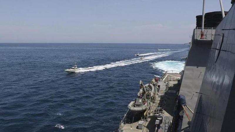 Iranian naval vessels allegedly manoeuvre near US ships