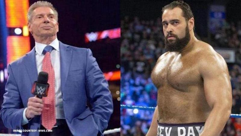 Rusev and Vince McMahon